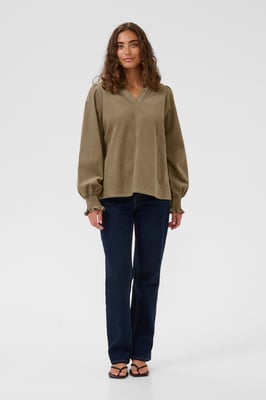 Blouse met lange mouwen CUrhaena Relaxed fit brown
