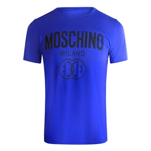 Moschino Double Smiley Blauw T-shirt