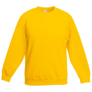 Fruit Of The Loom Kids Unisex klassieke 80/20 set-in sweater (Zonnebloem Geel)