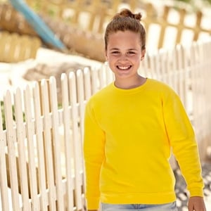 Fruit Of The Loom Kids Unisex klassieke 80/20 set-in sweater (Zonnebloem Geel)