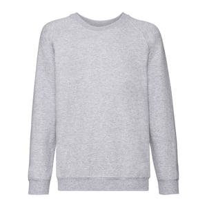 Fruit of the Loom Klassiek Raglan Sweatshirt voor kinderen/Kinderen (Heide Grijs)