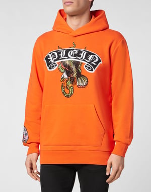 Sweatshirt Met Capuchon Gothic Plein