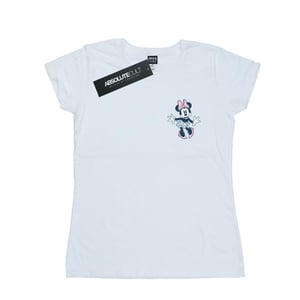 Disney Dames/Dames Minnie Mouse Dansende Borst Katoenen T-Shirt (Wit)
