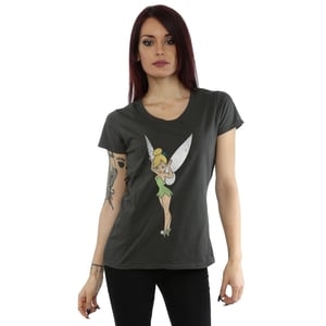 Disney Dames/Dames Klassiek Tinkerbell Katoenen T-Shirt (Licht Grafiet)