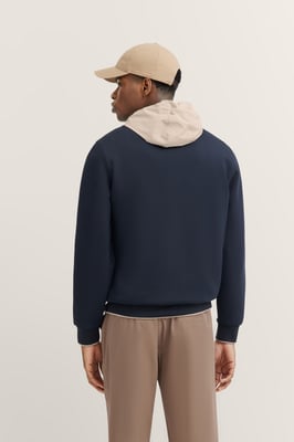 Bugatti Herren Sweatjack met sportieve collegekraag