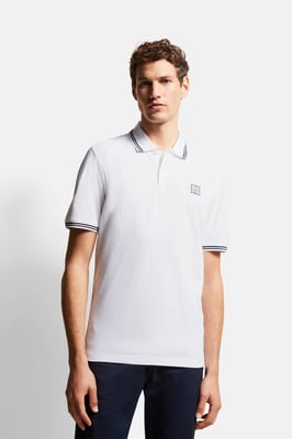 Bugatti Herren Poloshirt met contrasterende strepen