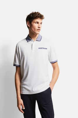 Bugatti Herren Poloshirt met contrasterende strepen