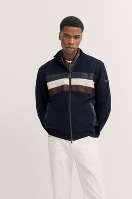 Bugatti Herren Sweatjack met rits en opstaande kraag