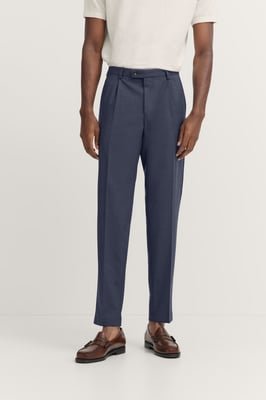 Bugatti Herren Geplooide broek met stretch en plooien