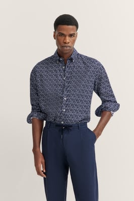 Bugatti Herren Shirt met button-down kraag