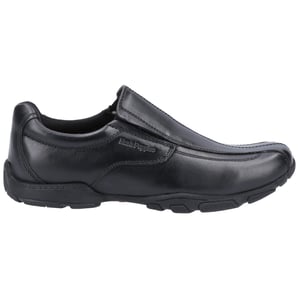 Hush Puppies Jongens Elijah leren schoolschoenen (Zwart)