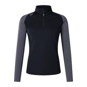 Canterbury Dames Elite Quarter Zip Basislaag Top (Zwart/Magnaat Marl)