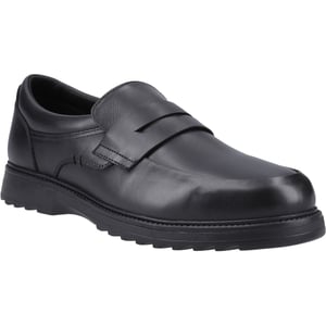 Hush Puppies Rocco Loafer Leer Jongens Zwarte Loafers