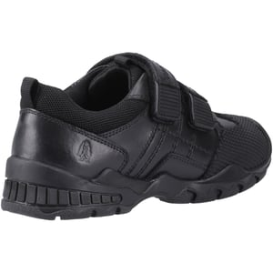 Hush Puppies Tristen Leer Jongens Zwarte Loafers