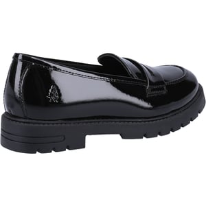 Hush Puppies Hazel Patent SNR Meisjes Zwarte Leren Mocassins