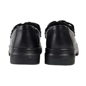 Pod Mina Meisjes Zwarte Leren Mocassins