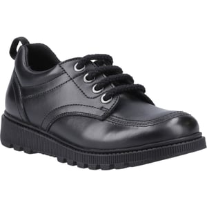 Hush Puppies Keeley Meisjes Zwarte Veterschoenen Van Leer