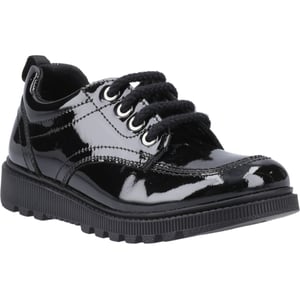 Hush Puppies Keeley Meisjes Zwarte Veterschoenen Van Leer