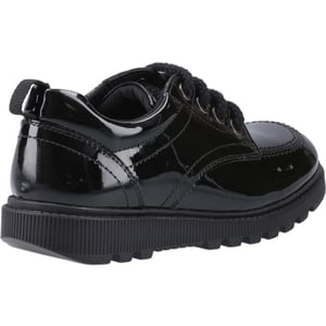 Hush Puppies Keeley Meisjes Zwarte Veterschoenen Van Leer
