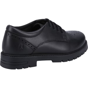 Hush Puppies Jayne Lace Up SNR Meisjes Zwarte Veterschoenen Van Leer