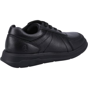 Hush Puppies Robert JNR Leren Zwarte Veterschoenen Voor Jongens