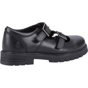 Hush Puppies Ella Senior Meisjes Zwart Leren Schoenen
