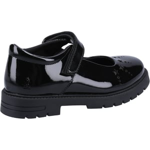 Hush Puppies Sabrina Patent SNR Meisjes Zwart Leren Schoenen