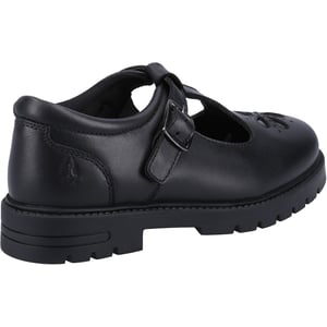 Hush Puppies Fiona JNR Meisjes Zwart Leren Schoenen