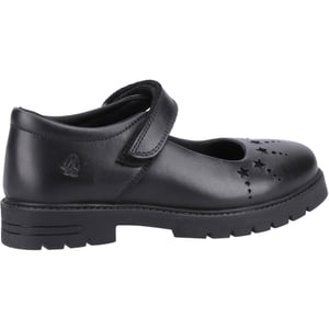 Hush Puppies Sabrina Senior Meisjes Zwart Leren Schoenen