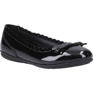 Hush Puppies Lillie Ballerina Patent Leren Zwarte Ballerina's Voor Meisjes