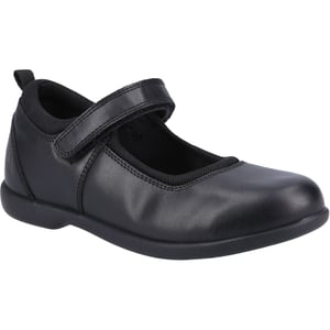 Hush Puppies Bianca SNR Meisjes Zwart Leren Schoenen