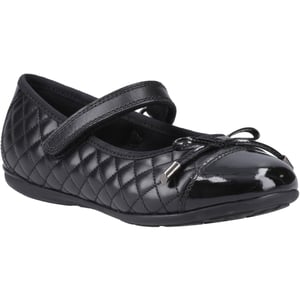 Hush Puppies Lottie Leren Zwarte Ballerina's Voor Meisjes