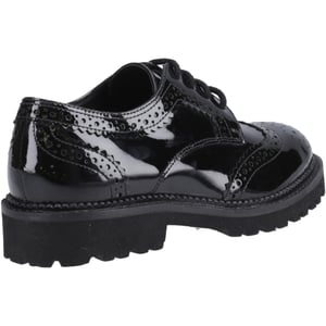 Hush Puppies Gabi Lace Up Meisjes Zwart Leren Brogues