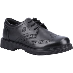 Hush Puppies SALLY SENIOR 2 Meisjes Zwart Leren Brogues