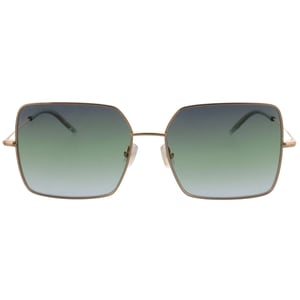 Hugo Boss Rose Gold Metalen Montuur Grijs Groene Glazen Zonnebril