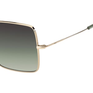 Hugo Boss Rose Gold Metalen Montuur Grijs Groene Glazen Zonnebril