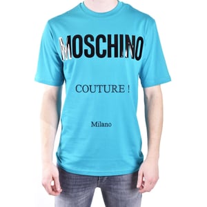 Moschino Couture Gloss Logo Groen T-shirt
