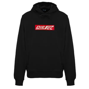 Diesel Arrow Logo Zwarte Kaviaar Hoodie