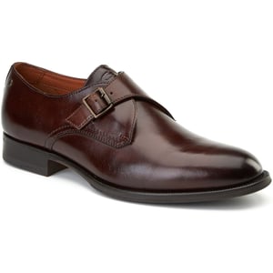 Base London Faraday Leren Heren Schoenen in Gebrande Bruin
