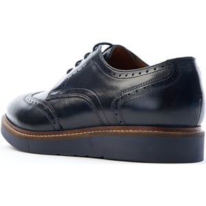 Base London Joe Leren Heren Marineblauwe Brogues Schoenen
