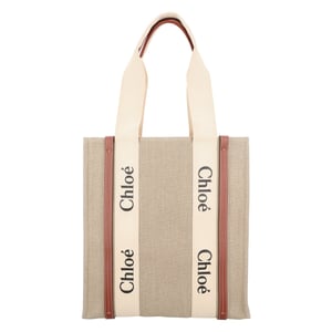 Woody stof- en leren tas