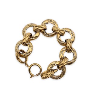 Chanel Vintage Metalen Armband Matelassé