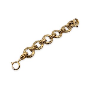 Chanel Vintage Metalen Armband Matelassé