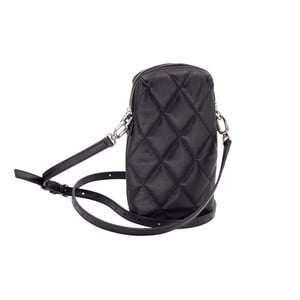 Balenciaga gesteppte pouch in zwart leer