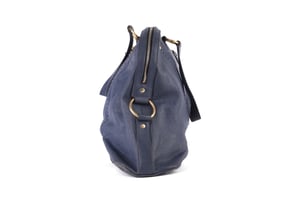 Yves Saint Laurent Navy Blauw Leren Oversized Muse Tas