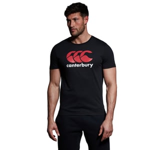 Canterbury Heren Logo T-shirt van katoenmix (Zwart)