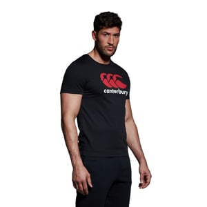 Canterbury Heren Logo T-shirt van katoenmix (Zwart)