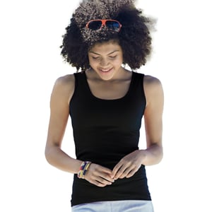 Fruit Of The Loom Dames / Vrouwen Dames-Fit Valueweight Hemd (Zwart)