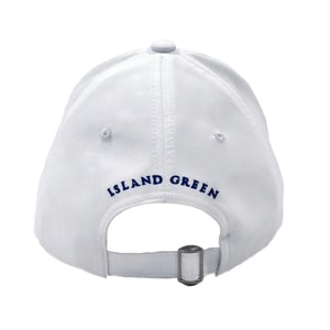 Island Green Heren Logo Gebogen Piek Golfpet (Wit)