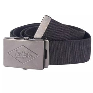 Lee Cooper Slijtvaste riem van geweven band (Zwart)